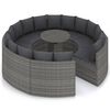 vidaXL 9 Piece Patio Sofa Set with Cushions Poly Rattan Gray
