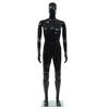 vidaXL Full Body Male Mannequin with Glass Base Glossy Black 72.8"