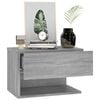 vidaXL Wall-mounted Bedside Cabinet Grey Sonoma Engineered wood