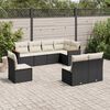 vidaXL Garden Sofa Set Black