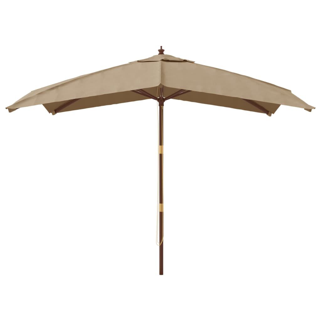 vidaXL Garden Parasol Taupe Polyester fabric Large