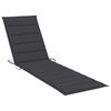 vidaXL Sun Lounger Set of 2 Anthracite Teak wood Standard