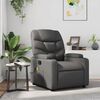 vidaXL Massage Recliner Chair Grey Faux leather, metal, plywood Medium