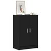 vidaXL Shoe Cabinet Black Engineered Wood Medium Shoe Cabinet