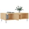 vidaXL Coffee Table Sonoma Oak Engineered Wood, Iron Medium Coffee Table