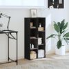 vidaXL Bookcase Black Engineered wood Medium Bookcase Rectangular