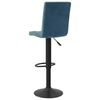 vidaXL Bar Stool Set of 2 Blue Velvet (100% Polyester) Standard Swivel