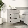 vidaXL Bedside Cabinet Set of 2 Concrete grey Engineered wood Standard
