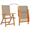 vidaXL Garden Dining Set Taupe and Wood Solid Acacia wood and Textilene
