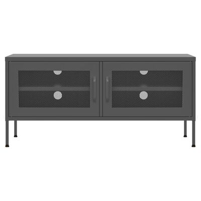 vidaXL TV Stand Anthracite 41.3"x13.8"x19.7" Steel