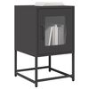 vidaXL Bedside Cabinet Black Cold-rolled Steel Medium Bedside Cabinet
