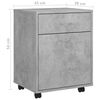 vidaXL Storage Cabinet Concrete Grey Engineered Wood Compact