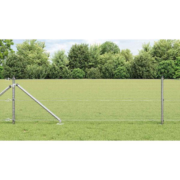 vidaXL Fence Post Silver 82.02 x 1.97 ft (0.75 x 0.75 in mesh) Steel