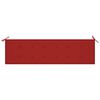 vidaXL Patio Bench with Red Cushion 68.9" Solid Teak Wood