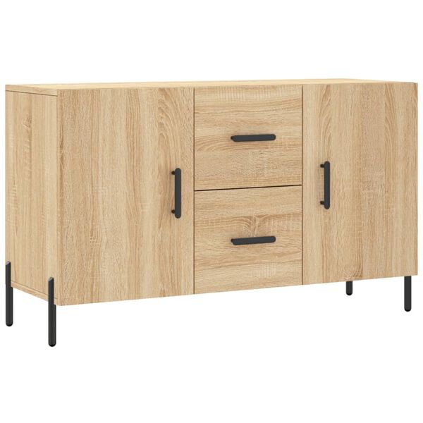 vidaXL Sideboard Sonoma oak Engineered wood, metal 39.4x14.2x23.6 in