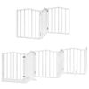 vidaXL Dog Gate Set of 9 White Poplar Wood Large Foldable Dog Gate