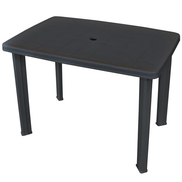vidaXL Outdoor Table Anthracite Plastic Standard Lightweight