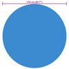 vidaXL Pool Cover Blue Polyethylene (PE) 7 feet in diameter Durable
