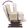 vidaXL Glider Chair With Stool Cream White, Brown
