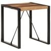 vidaXL Dining Table Acacia wood finish, Black legs Solid Acacia wood