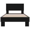 vidaXL Bed Frame Black Engineered Wood, Metal Small Twin Bed Frame