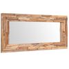 vidaXL Decorative Mirror Brown Teak, Glass 47.2 x 23.6 in