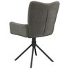 vidaXL Swivel Dining Chairs 2 pcs Dark Gray Velvet