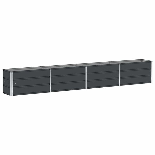 vidaXL Planter Anthracite 125.98 x 15.75 x 17.72 in Steel