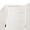 vidaXL Room Divider 5 Panels White Solid Wood Paulownia