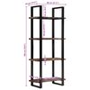 vidaXL Bookcase Mixed color Solid reclaimed wood and powder-coated iron