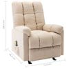 vidaXL Massage Reclining Chair Cream Polyester, Plywood, Metal Standard