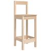 vidaXL Bar Chair Set of 2 Natural pine Solid pine wood Medium Durable