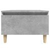 vidaXL Side Table Concrete grey Engineered wood, solid eucalyptus wood