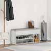 vidaXL Shoe Bench High gloss white Engineered wood Standard Shoe Bench