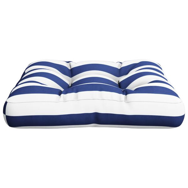 vidaXL Pallet Cushion Blue and White Stripe Oxford fabric (100% polyester)