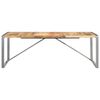 vidaXL Dining Table Brown and Grey Rough Mango Wood and Steel Large
