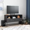 vidaXL TV Cabinet Black Steel Medium TV Cabinet Rectangular