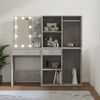 vidaXL LED Dressing Table With Cabinet Concrete grey Engineered wood
