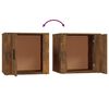 vidaXL Bedside Cabinet Set of 2 Smoked Oak Engineered wood Medium