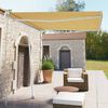 vidaXL Retractable Awning Yellow and White