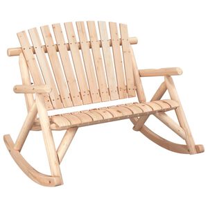 vidaXL Garden Rocking Bench Natural Solid spruce wood