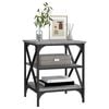 vidaXL Side Table Grey Sonoma Engineered wood, steel Compact
