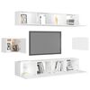vidaXL TV Cabinet Set Set of 6 White Engineered wood Medium