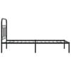 vidaXL Bed Frame Black Steel Single Modern Metal Bed Frame
