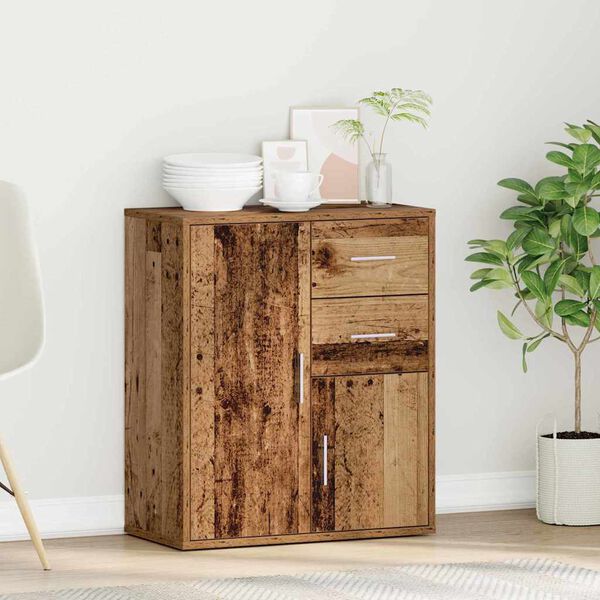 vidaXL Sideboard Old Wood 23.62 x 12.20 x 27.56 in Engineered Wood