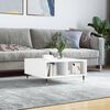 vidaXL Coffee Table White Engineered wood, Iron Medium Coffee Table