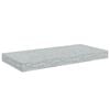 vidaXL Wall Shelf Set of 4 Concrete Gray Honeycomb MDF, Metal