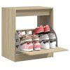vidaXL Shoe Cabinet Sonoma Oak Engineered Wood Compact Shoe Cabinet