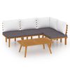 vidaXL Garden Lounge Set Dark grey and white
