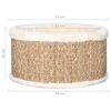 vidaXL Cat Basket Beige Flakeboard, plush, seagrass 14.2 in diameter